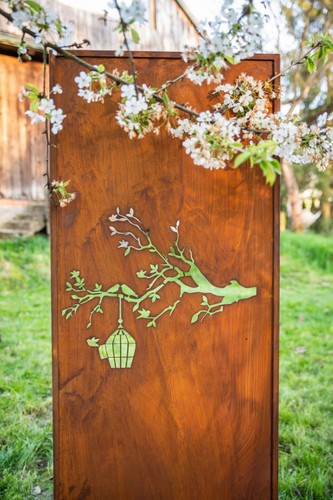 EDELROST SICHTSCHUTZ 4x GARTEN DEKO 160x50 cm CORTEN WINDSCHUTZ METALL ROST - Bild 9 von 13