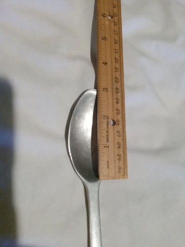 Vintage Rare 9 1/2 Inch Cast Aluminum Floral Serving Spoon - Picture 5 of 7