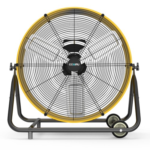 24 Inch Industrial Drum Fan, 320W High Velocity Floor Fan 3-Speed Heavy Duty ... - Afbeelding 1 van 8