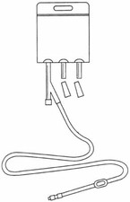 Blood Bag 1 Liter Dry Two Spike Ports Tubing and Y Port Equine Veterinary
