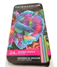 Prismacolor Premier Colored Pencils 24 COLOR SET in TIN BOX New