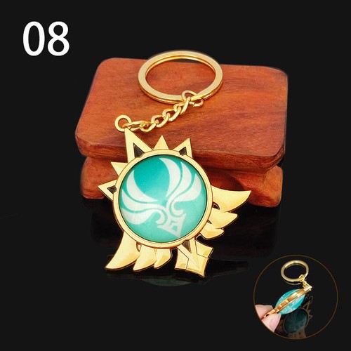Genshin Impact Inazuma Vision Metal Cosplay Key Ring Keychain Collection Gift - Picture 17 of 37