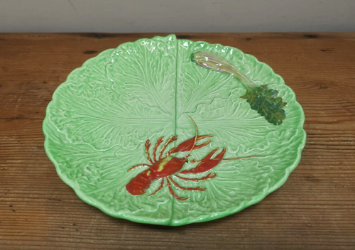 Vintage Carlton Ware Lobster Side Salad Green Lettuce Leaf Plate 19cm Diameter - Picture 10 of 10