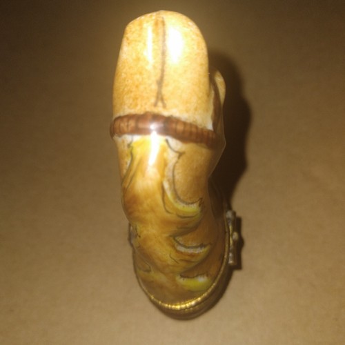 LIMOGES FRANCE TRINKET PILL BOX HORSE HEAD PAINTED SIGNED EQUESTRIAN STATUE - Picture 8 of 8