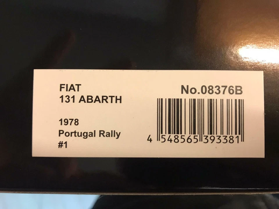 Kyosho Fiat 131 Abarth ALITALIA #1 Munari Rally Portugal  1978 1/18 08376B - Immagine 2 di 2