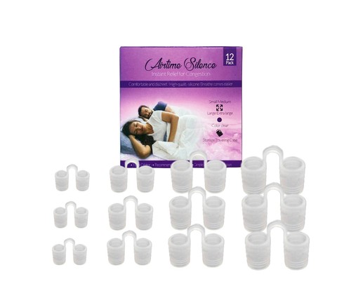 Anti Snoring Nose Vent 12PACK Silicone Sleep Apnea Aids Stop Snore Nasal Dilator - Picture 1 of 6
