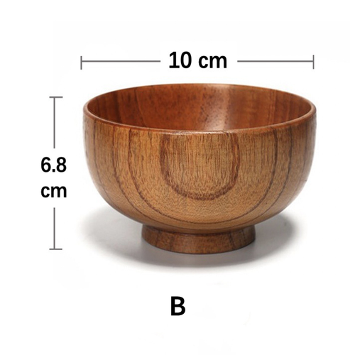 Anti-scalding Soup Wooden Bowl Household Japanese Tableware Kitchen Salad Retro - Picture 5 of 25