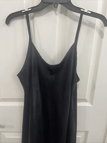Vintage Gilligan & O’Malley Satin Nightgown Negligee Sz L Black - Picture 3 of 9
