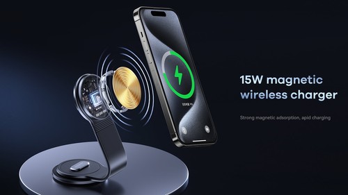 15W QI Coche Soporte Móvil Cargador Magsafe Soporte Coche Teléfono Móvil - Imagen 4 de 6