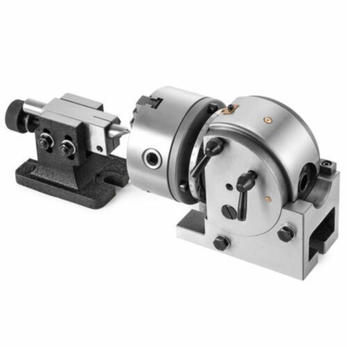 BS-0 Semi 5" Indexing Dividing Spiral Head 3-Jaw Chuck Tailstock CNC Milling New - Picture 8 of 12