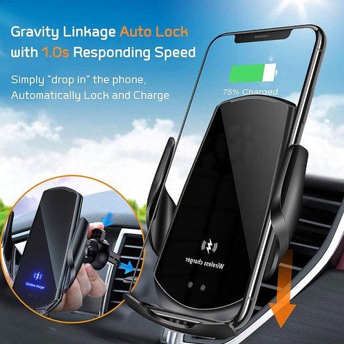 30W Fast Wireless Car Charger Auto Clamping Air Vent Holder For iPhone 16 15 14 - Picture 4 of 14
