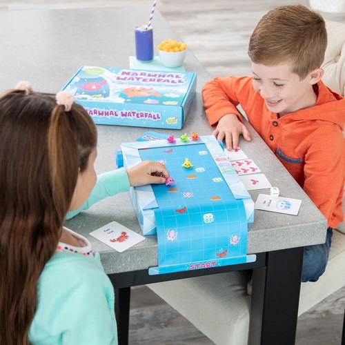 Peaceable Kingdom Narwhal Waterfall Cooperative Game – Fun Games for Kids Ages 6 - Picture 4 of 7