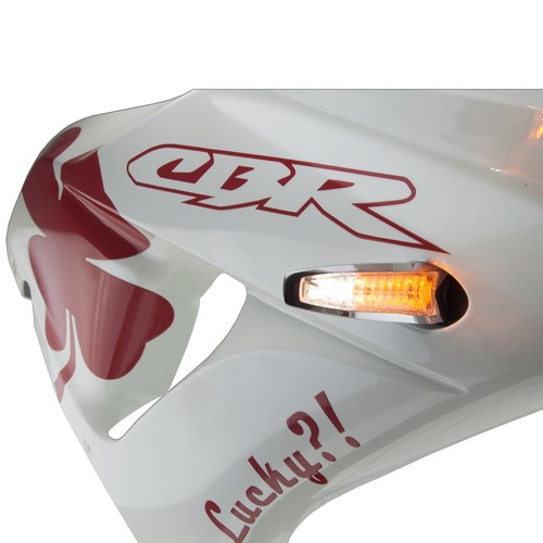 Viper Front Clear Chrome Light Motorcycle Stem LED Stalk Turn Signal Marker - Bild 4 von 5