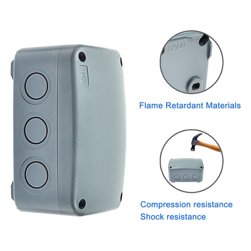 Outdoor Electric Junction Box Waterproof Dustproof ABS Plastic Project Enclosure - Picture 7 of 18