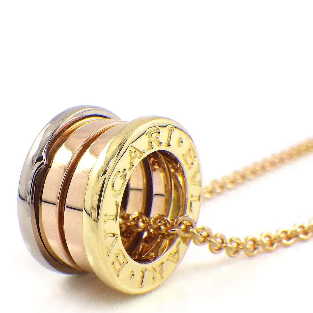 BVLGARI Necklace B-zero1 Mistake Round Circle Three Color 750 Tri