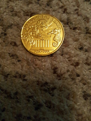 dragon seahorse 1999 Mardi Gras Doubloon new orleans carrollton sun nola - Picture 1 of 2