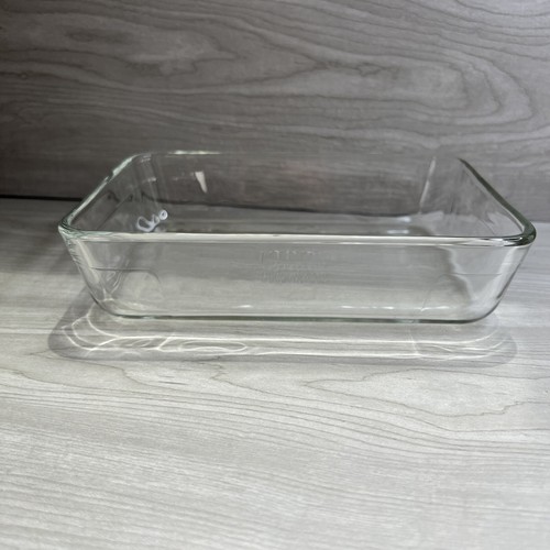 Pyrex 7210 3-Cup Rectangle Glass Storage Dish w/ 7210-PC Plastic Blue Lid USED - Picture 6 of 7