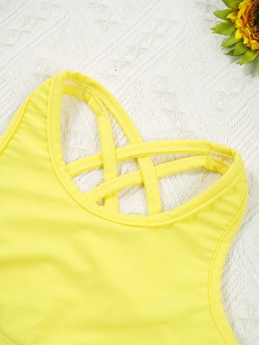 Mädchen Bikini Tankini Set Tank Top mit Shorts Bademode Ballett Tanz Bekleidung - Picture 37 of 47