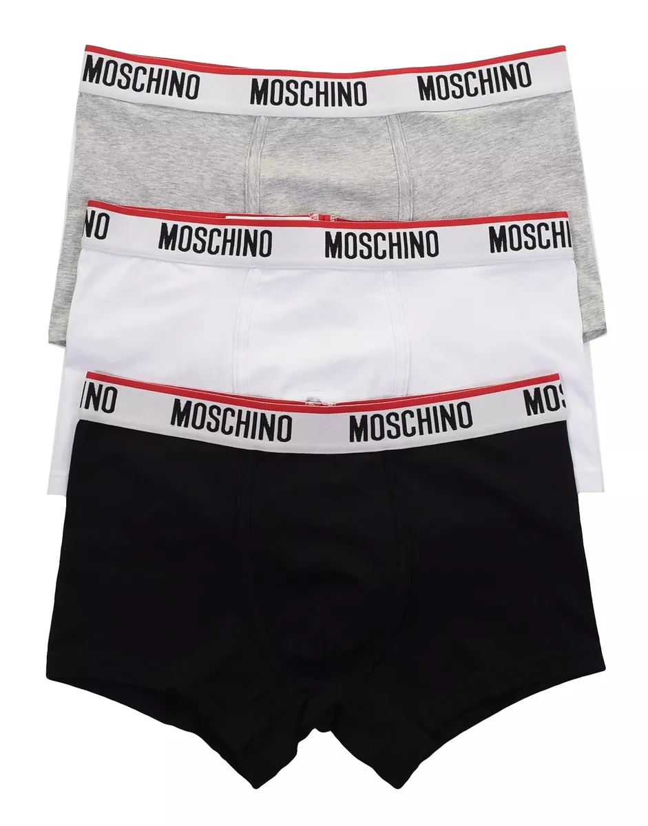 Moschino Underwear 3 Pack Boxers Grey Black White