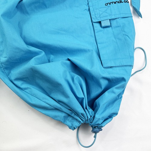 Pantaloni Cargo Vintage Criminal Damage Baggy Blu Grunge Paracadute - Foto 8 di 9