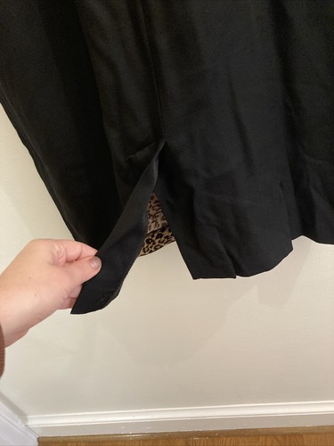 Vintage Julian Tyler New York Black Leopard Jacket Dress 80s 90s Street Style 10 - Picture 6 of 7