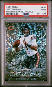 2021 Panini Prizm Break No Huddle Justin Fields #PB-8 PSA 9 MINT Rookie RC
