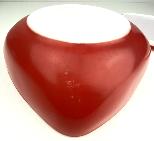 VTG Pyrex Hostess Square Bowl Red Casserole 2.5 Qt & Lid 525 A-8 Sunshine READ - Picture 20 of 24
