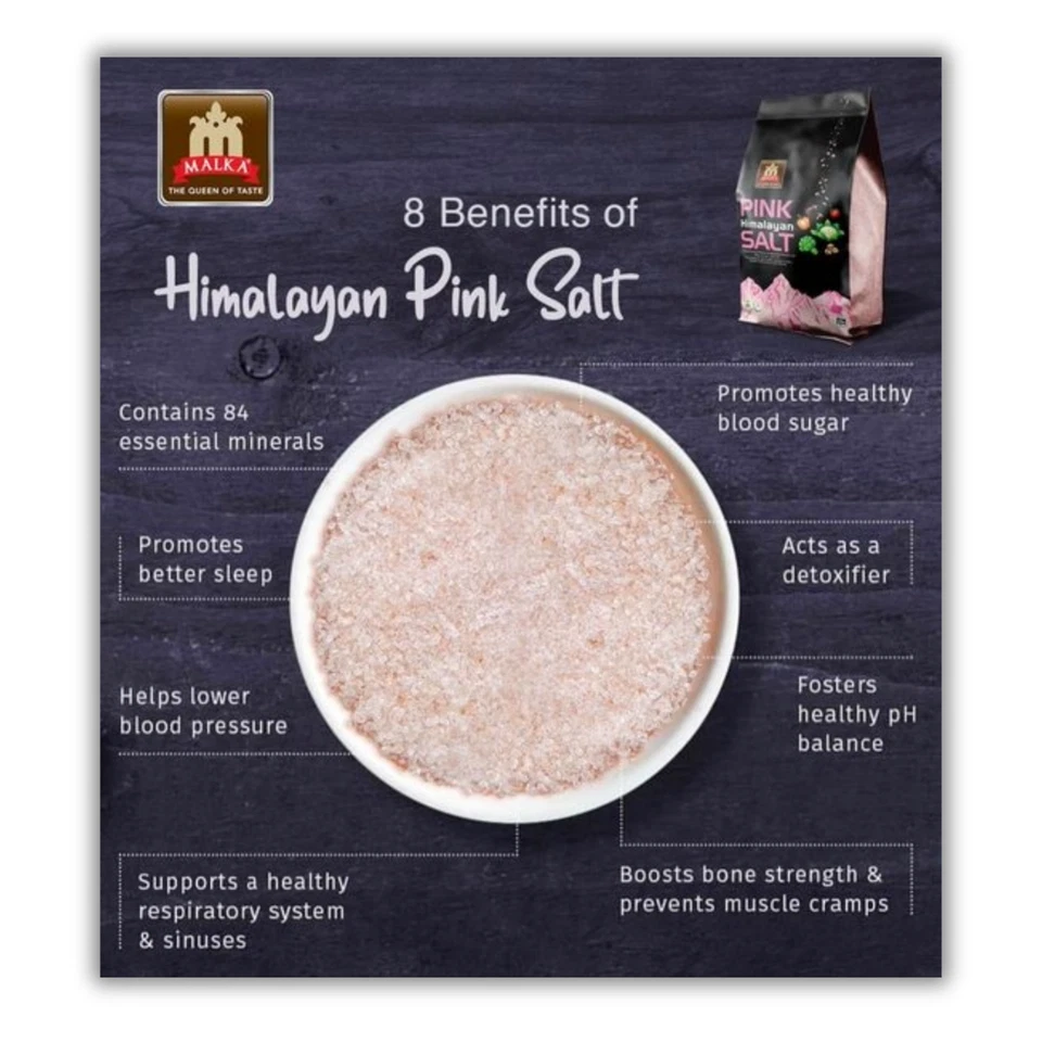Sal rosa del Himalaya Malka sal de grano súper fina, 4 lb-(Cantidad: bolsas de bolsa de 2 libras) Foto 4 de 4