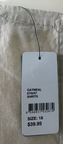 sportsgirl 18 Linen blend sleeveless tops blue and oatmeal both BNWT - Picture 13 of 19