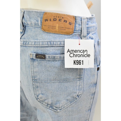 90s Vintage Riders Light Wash High Waist Jeans Womens 6 Straight Leg Relaxed Fit - Picture 4 of 4