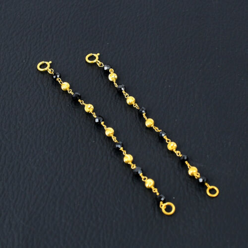 PURE GOLD NON ALLERGIC BABY BANGLE NAZARIYA PAIR FOR BABY SIZE 4.5'' - Picture 2 of 4