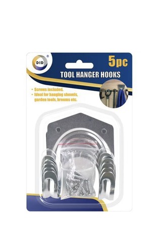10pc Steel Tool Storage Hooks Set Hanger Holder Hanging Shed Garage Tool Storing - Picture 5 of 5