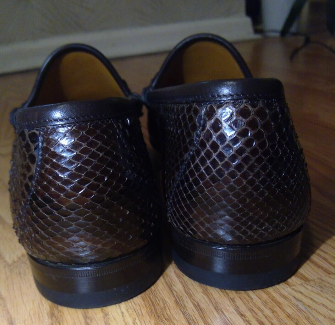 GUCCI 1953 ERA TOM FORD HORSEBIT BROWN PYTHON LEATHER MEN