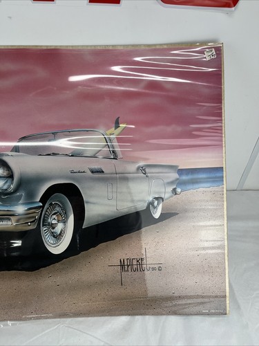 🔥NEW 'Dads 57 Thunderbird Original Poster Mike Pickel 1980 27" X 20" Vintage🔥 - Picture 5 of 8