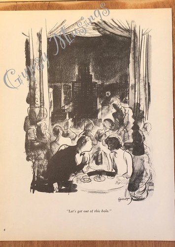 Rare Vintage 1946 Garrett Price Cartoon Art Book Double Print~Drawing Room Only - Picture 2 of 3