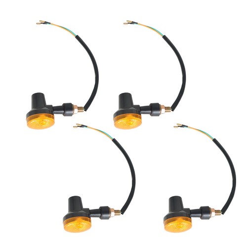 Luz intermitente negra ámbar para Yamaha Kawasaki Honda 4 piezas señales de giro para motocicleta - Imagen 4 de 10