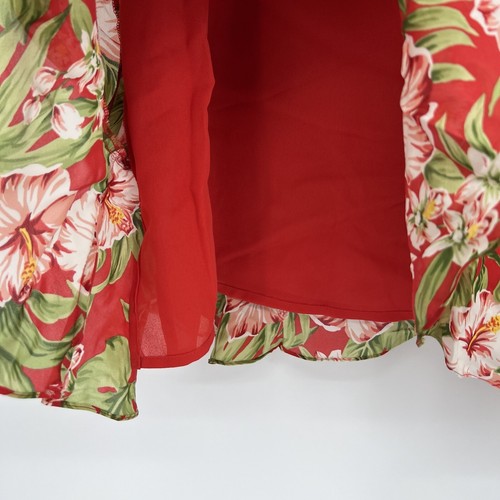 Jones New York Signature Floral Tropical 100 % Seide Stufen Midirock Gr 14 - Bild 6 von 7