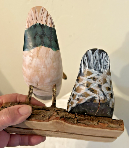 Amana Colonies Carved Painted Mallard Ducks Decoys Drake & Hen 2000 Hand Made - Picture 10 of 15