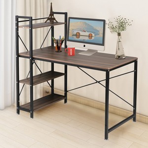 Home Office Computer Desk Pc Table 4 Storage Shelves Study Image Is Loading Home Office Computer Desk Pc Table 4 Storage