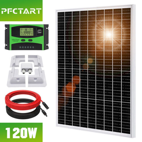 100W 200W 300W 400W Solar Panel Kit with Mounting Brackets Caravan RV Camper Van - Picture 15 of 30