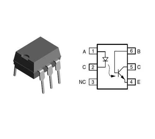 CNY17-3 Optoaccoppiatori Fotoaccoppiatori NPN Phototransistor  -10Pcs(D1-2RA) - Picture 6 of 8