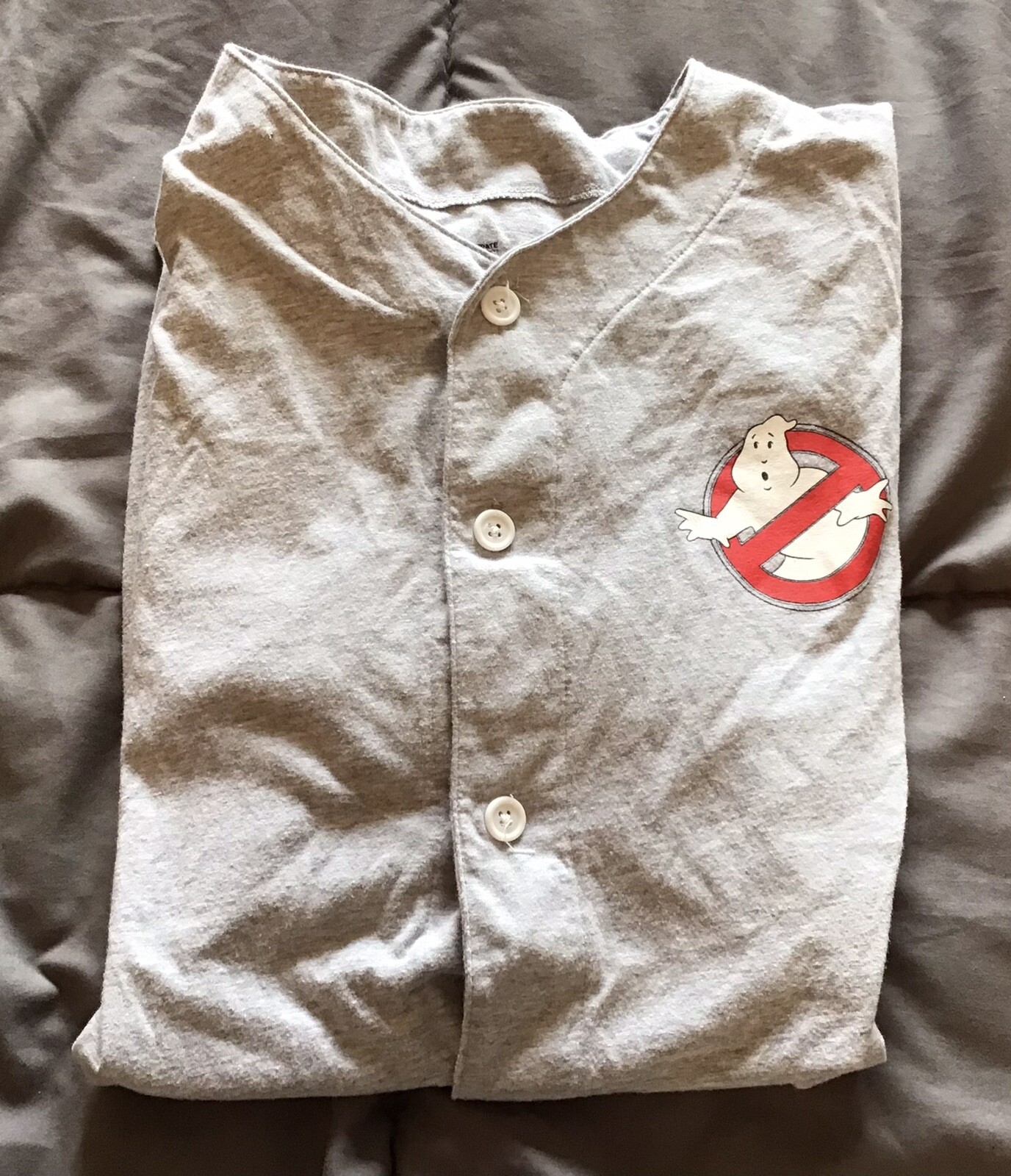 **Ghostbusters Button Down Baseball Jersey Shirt~… - image 8