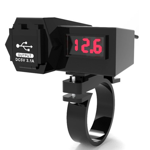 High Grade Waterproof Motorcycle Dual Usb Charger with Digital Display for - 第 5/12 張圖片