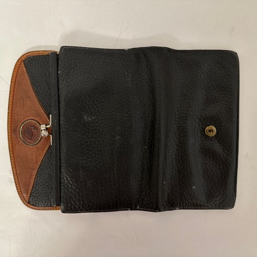 Vintage Dooney & Bourke Women's Pebbled Black Kisslock Checkbook Wallet - Picture 7 of 8