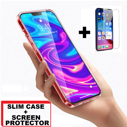 ULTRA SLIM CLEAR CASE Cover For iPhone 12 12 Pro Max 12 Mini + Screen