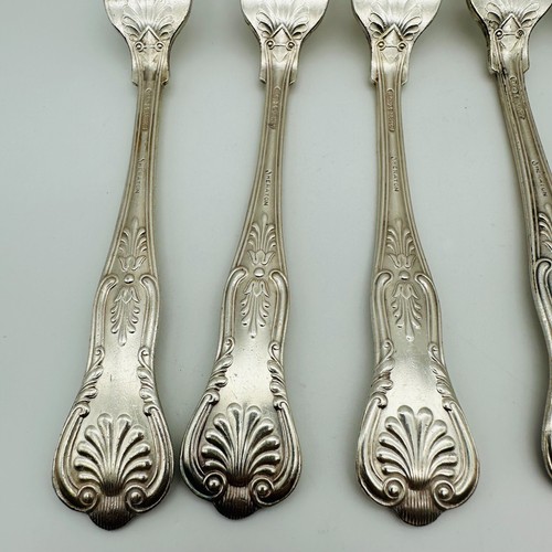 Set of 6 Reed Barton Silver Plate Dinner Fork Kings Sheraton Flatware 7.75'' - Picture 7 of 10