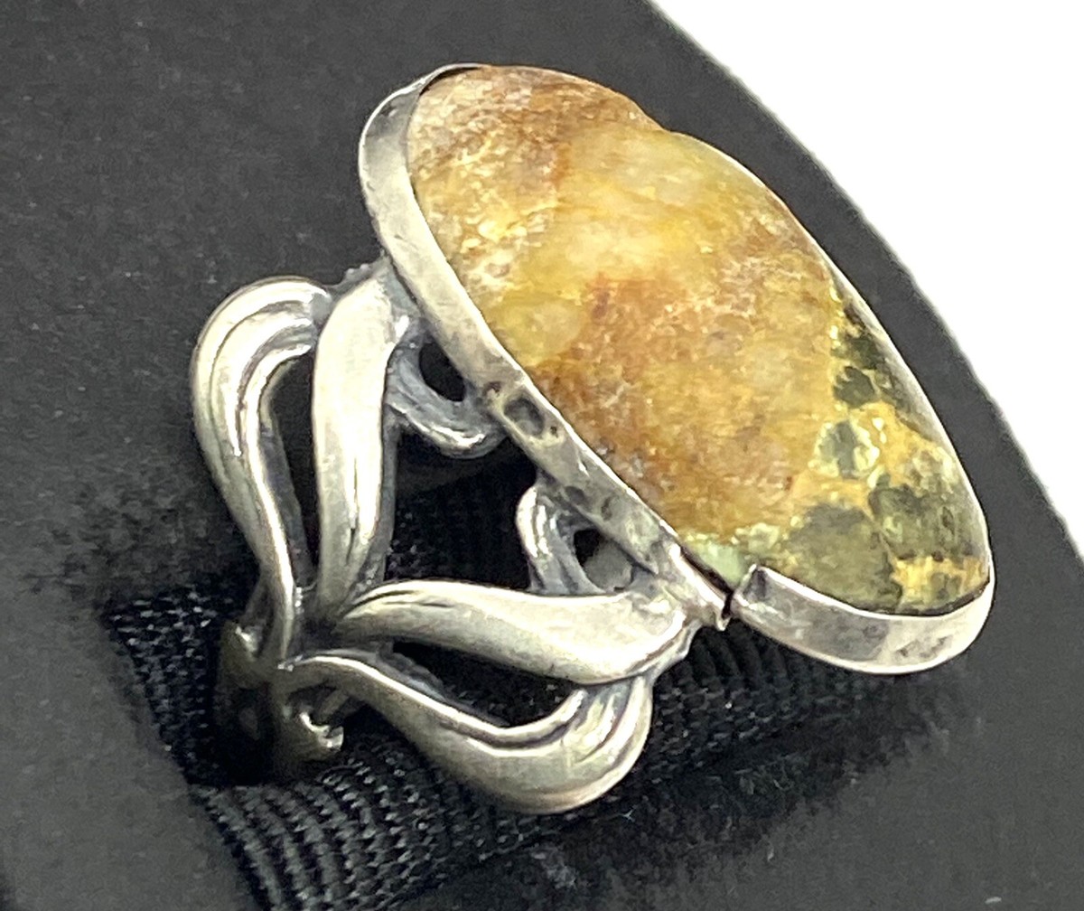 nativesons roy stone exp 美品 Vintage Navajo Sterling Silver Roystone Turquoise Ring Size5