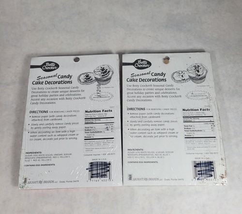 Menge 2 Neu Betty Crocker Saisonale SÜSSIGKEITEN KUCHEN DEKORATION Weihnachten 32 Insgesamt - Bild 2 von 4