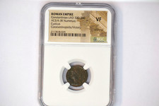 ROMAN EMPIRE. Constantinian c(AD 330-340)- Bi Nummus- Cyzicus- NGC VF Scratches