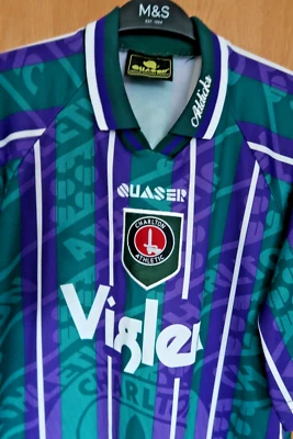 CHARLTON FOOTBALL SHIRT AWAY QUASER SHORT SLEEVED 4648 RARE ORIGINAL - Picture 1 of 7